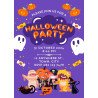 Kids Purple Halloween Party Digital Invite