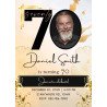 Photo Frame 70th Birthday Celebration Digital Invitation