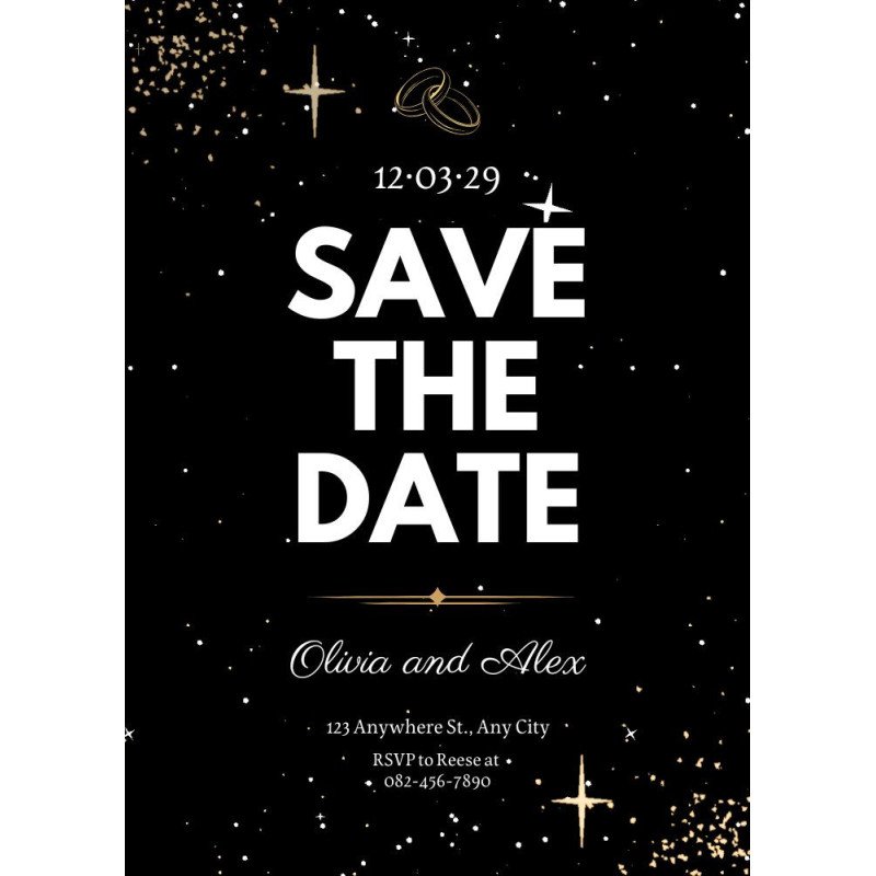 Animated Sparkle Save The Date Digital Invitation