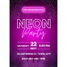 Animated Neon Party Electronic Invite
