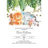 Cute Safari Digital Baby Shower Invitation