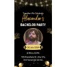 Animated Lights Digital Bachelor Party Invitation