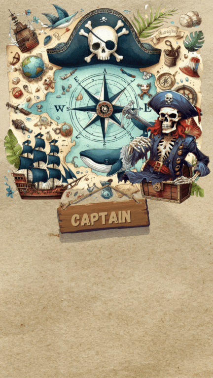 Pirate Theme Animated Digital Birthday Party Invite
